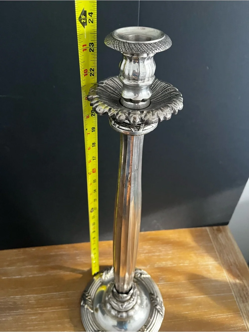 Vintage Bombay Silver Plated Ornate Taper Candle Holder 24